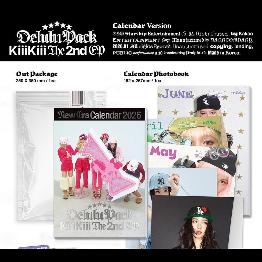 (Версия календаря) KiiiKiii [Delulu Pack] Второй EP-альбом + Бесплатный подарок