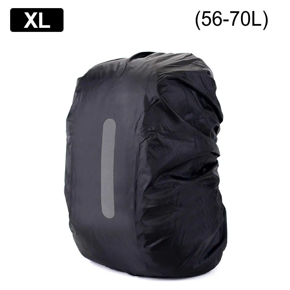 Reflective Waterproof Backpack Rain Cover Outdoor Sport Night Cycling Safety Light Rain Cover Case Bag Camping Hiking 10-70L