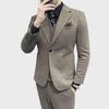 Men's Slim Fit Woolen Three-Piece Suit: One-Button, Autumn/Winter, Business/Wedding/Groomsmen.