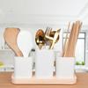 2/3 Divided Kitchen Utensil Holder Plastic Cutlery Drain Rack Chopstick Holder  Household