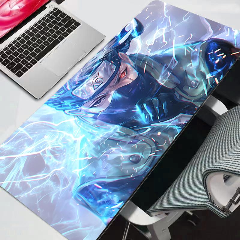 Gaming Mousepad Naruto Big Computer Gamer Mouse pad Natural Rubber with Locking Edge Gaming Mouse Mat XXL durable anime