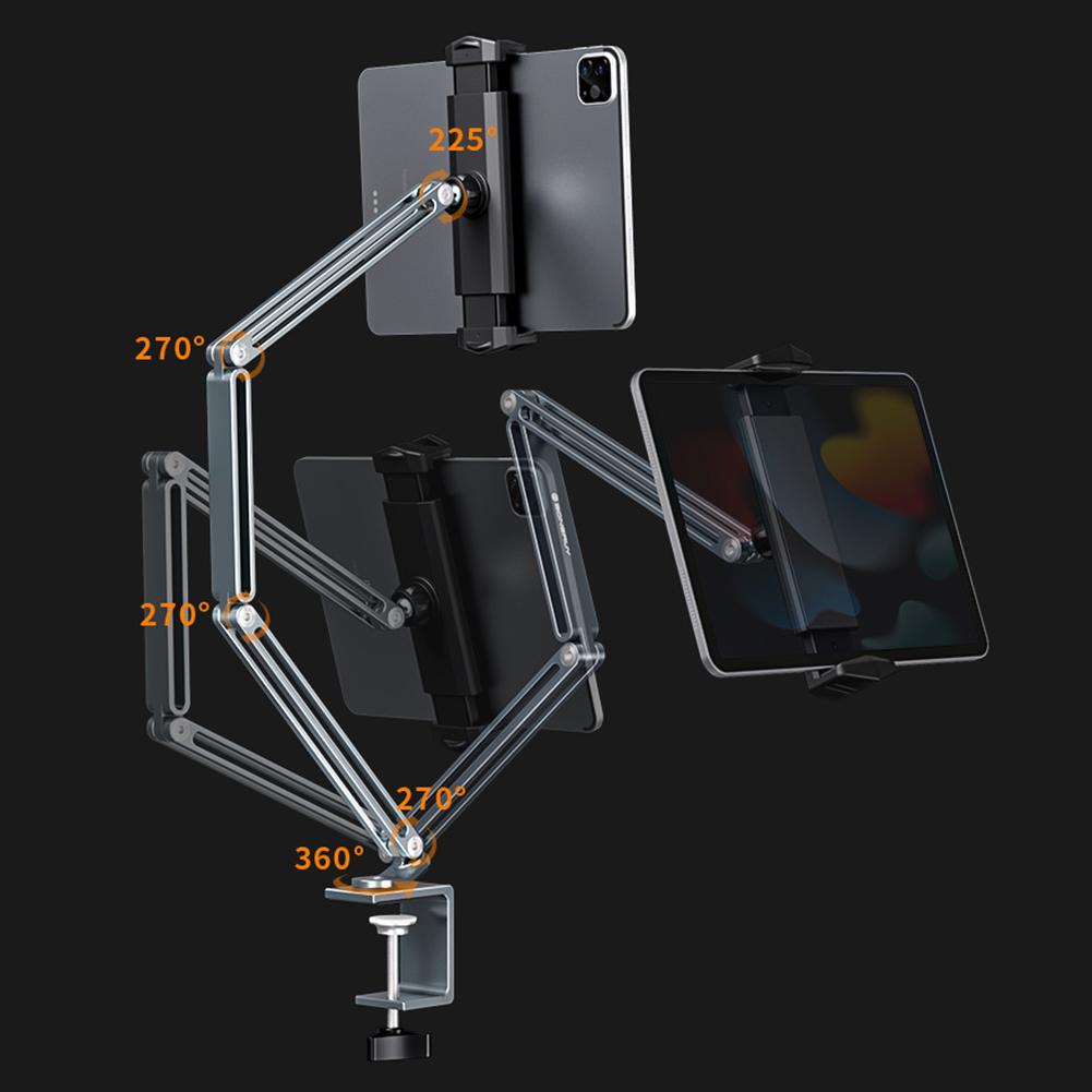 Держатель для телефона Подставка для планшета Гибкий Ленивый Длинный кронштейн для устройств 4-13 дюймов Держатель для телефона Вращающийся на 360° Регулируемый для стола кровати