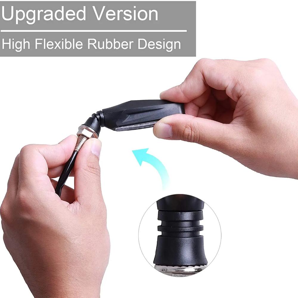 2/1 шт. светодиодные указатели поворота для мотоцикла 12 SMD задний фонарь проточная вода мигалка IP68 гибкие мигающие огни для мотоцикла