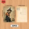 32pcs Halloween Cards 4x5.7inch Bedroom Decoration, Message Cards, Postcards, Interior Decoration Wall Stickers