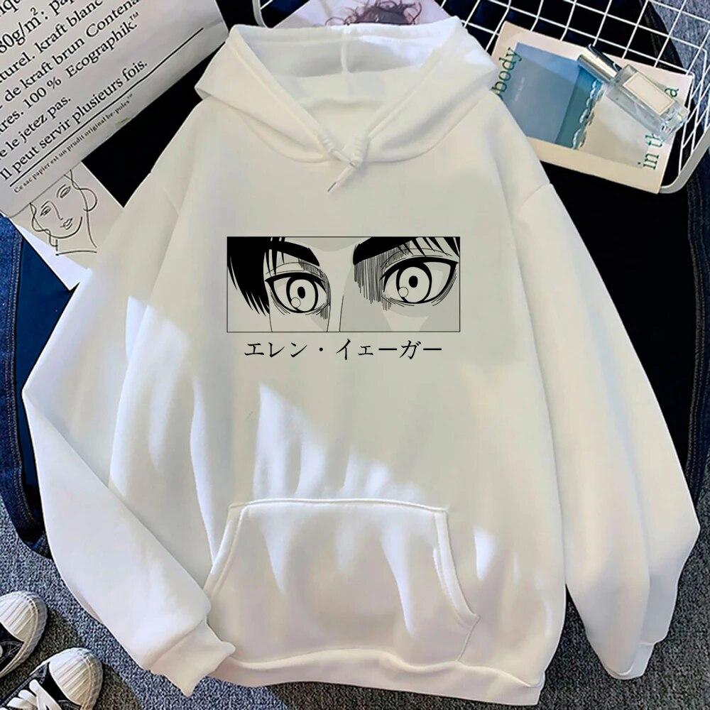 Атака Титанов Эрен толстовки женские эстетичные зимние y2k эстетическая одежда 2023 женская японская одежда унисекс