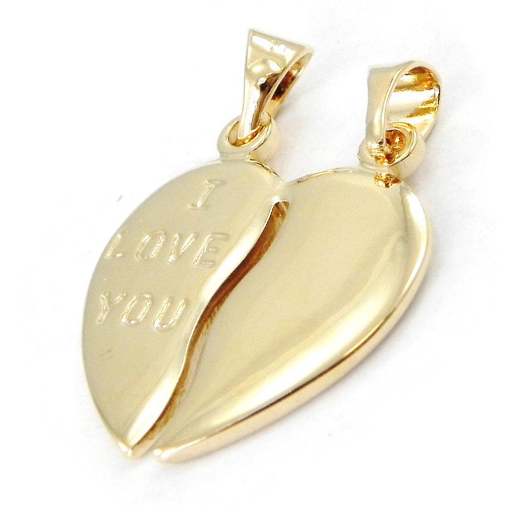 Les Trésors De Lily [E0239] - Gold Plated Pendant 'Ames Soeurs' Golden - 18x18 Mm