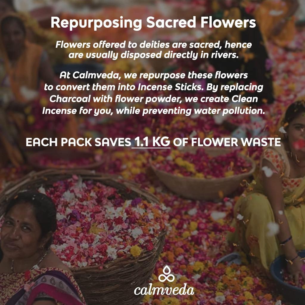 Spiritual Indian Temple Incense Sticks - 80 Charcoal Free Incense Sticks