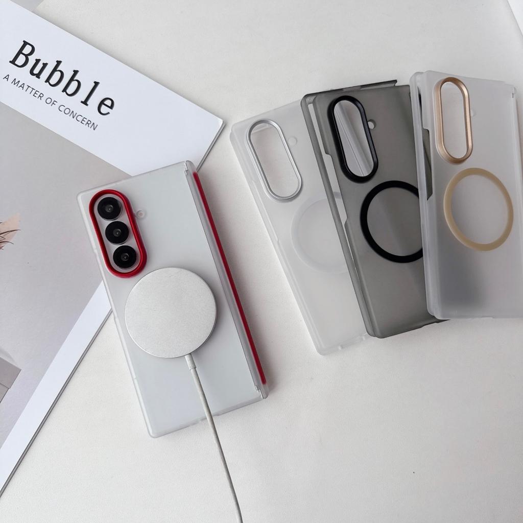 Магнитный чехол для телефона Samsung Galaxy Z Fold8 Ultra Fold 8 7 6 5, бампер для Magsafe, передняя матовая рамка, защита шарнира