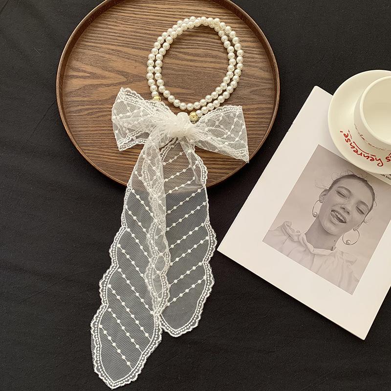 Новый ретро кружевной шелковый шарф длинный высококачественный универсальный декоративный ободок-лента многофункциональный шарф-обруч головной убор