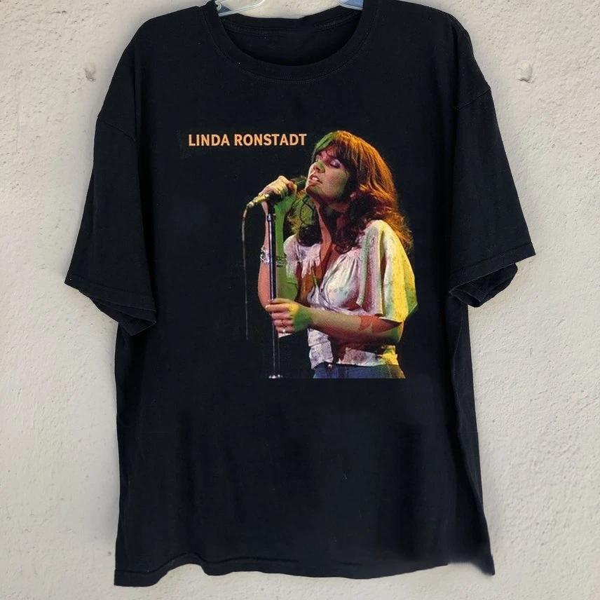 Vtg Linda Ronstadt In Concert Black Color All Size Shirt KK322