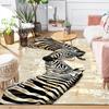 1Pc Zebras Abstract Reflections Rug, Office Carpet Indoor Outdoor Doormat, Non-Slip Soft, Living Room, Christmas Halloween Gift. M928601