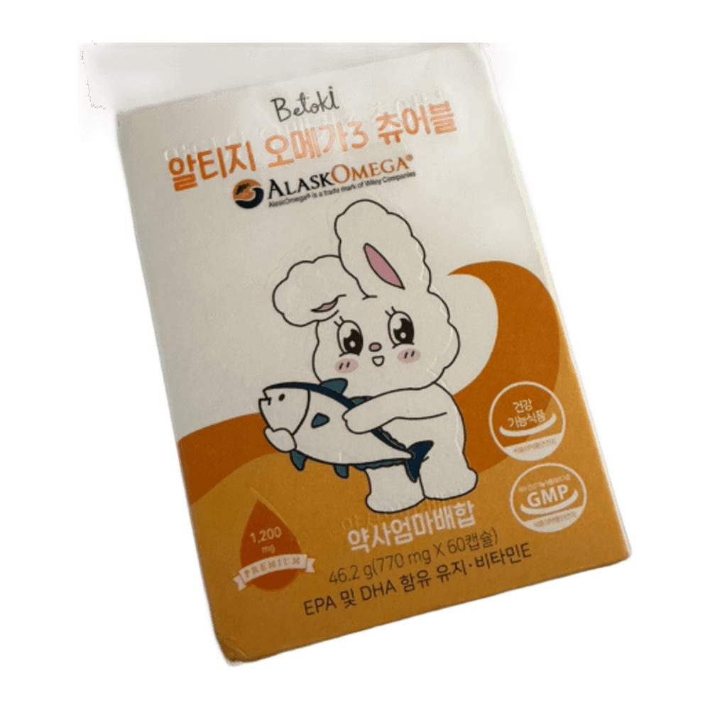 Betuki RTG Omega 3 Delicious Mini Kids Chewables 4 pcs 60 Tablets