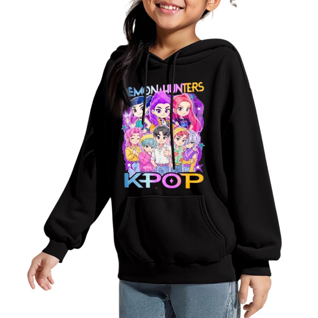 Толстовки для девочек, модные графические, в стиле преппи, с капюшоном