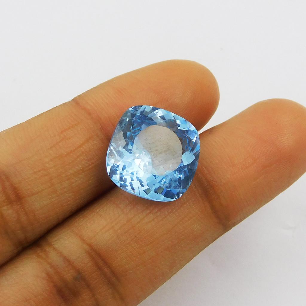 Blue Natural Sapphire 11.15 Carat Square Cushion Cut   Loose Gemstone