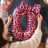 40 Inch Size Leopard Print Balloons Pink Color Aluminum Foil Balloons Bow Balloons  Photo Props