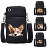 Cute 3D Dog Print Purses and Handbags Female Mini Mobile Phone Bag Cartoon Animal Zipper Small Crossbody Bag Women Shoulder Bags