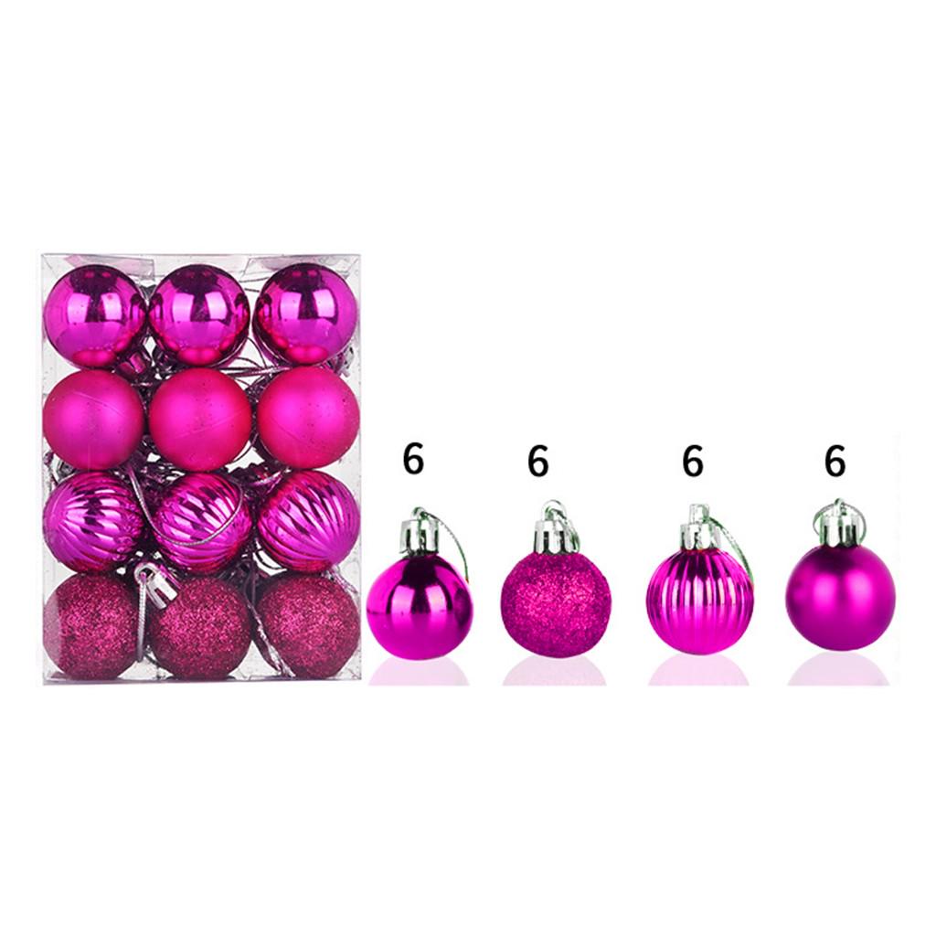 30mm Christmas Xmas Tree Ball Bauble Hanging Home Party Ornament Decor 24PC