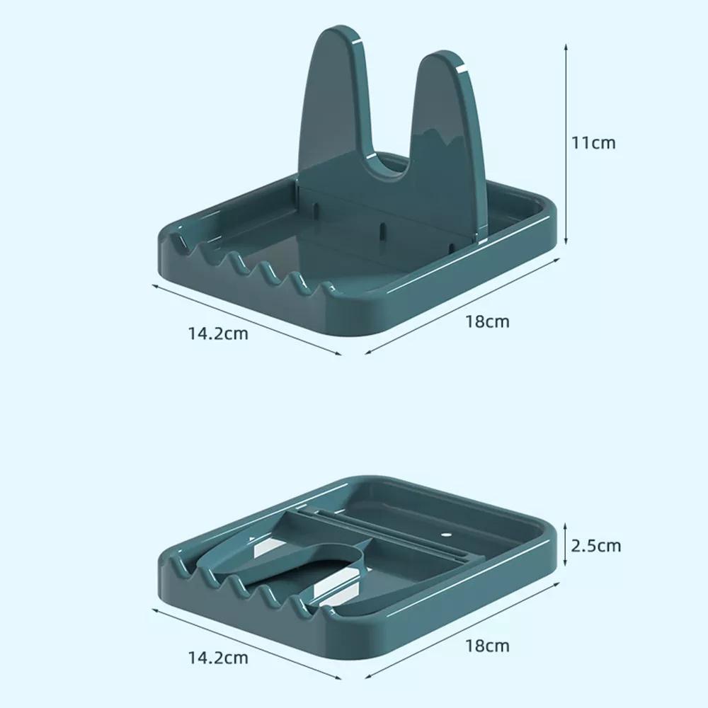 Складная подставка для крышки кастрюли, пластиковый держатель для ложек, подставка, многофункциональный органайзер, подставка для хранения, кухонная полка для хранения, посуда
