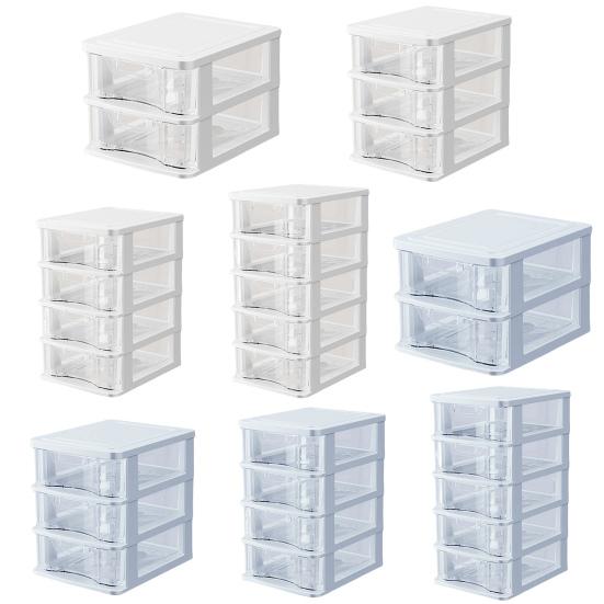 Ящик для хранения косметики, прозрачные принадлежности для спальни с ручкой, ящик для хранения мелочей, контейнер, прочный контейнер для хранения предметов