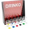 Игра для питья Drinko, Социальная игра с рюмками для вечеринок, Веселье для групп и пар - Разноцветный, Стеклянные рюмки, Прочная доска с металлическими колышками