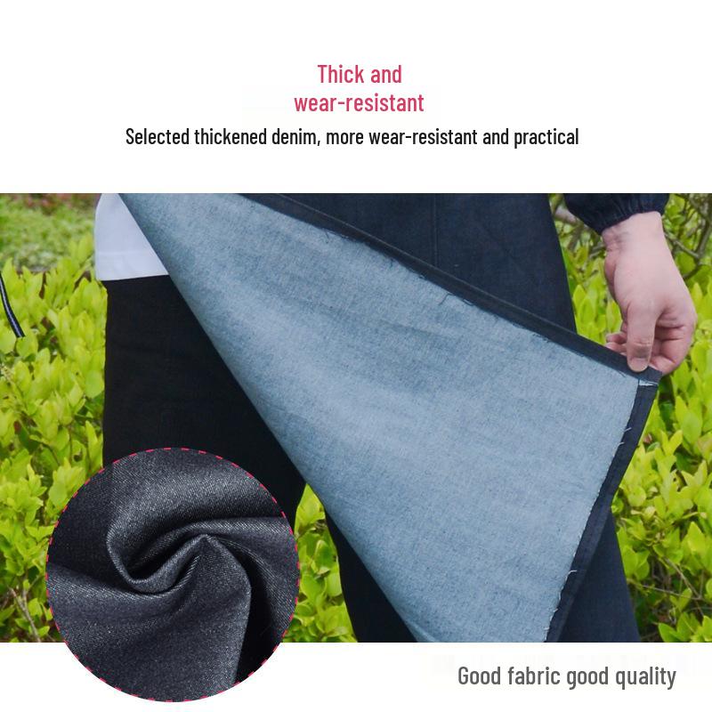 Унисекс Утолщенный Джинсовый Холщовый Фартук: Износостойкий, Пятноустойчивый, Идеально подходит для сварки и защиты труда