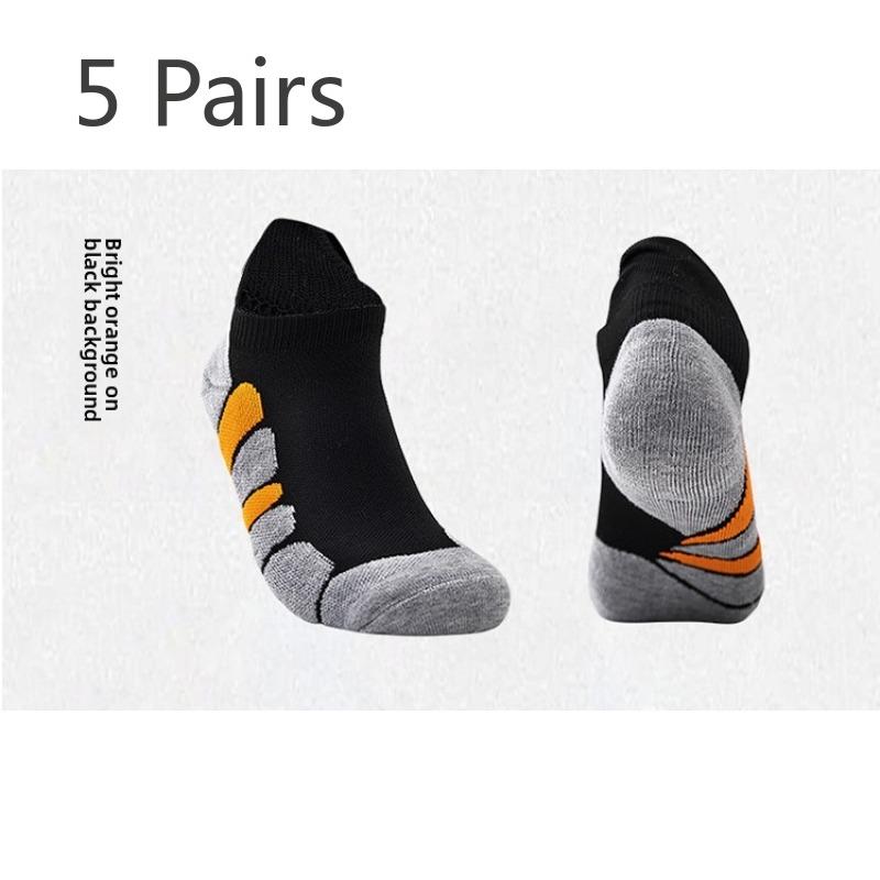 5 пар мужских толстых элитных баскетбольных носков с полотенцем снизу, быстросохнущих, носков для бега, носков для занятий спортом на открытом воздухе