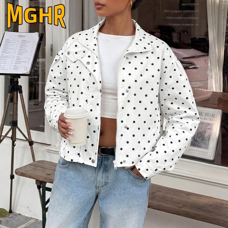 MGHR Женские винтажные повседневные куртки и пальто с длинным рукавом на осень-зиму