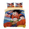 Japanese Anime Dragon Ball Bedding Set Goku Super Saiyan Duvet Cover Pillowcase 2/3pcs 3D Prints for Teens Quilt Cover