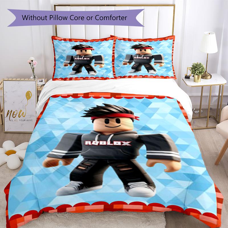 Roblox Quilt Cover Set Design for Guest Room Lightweight Perfect Gift for Friends Family