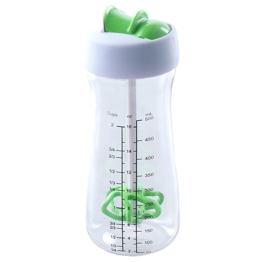 BPA Free Salad Dressing Shaker Container 500ml Hand Shaking Spiral Stirring Cup  Kitchen