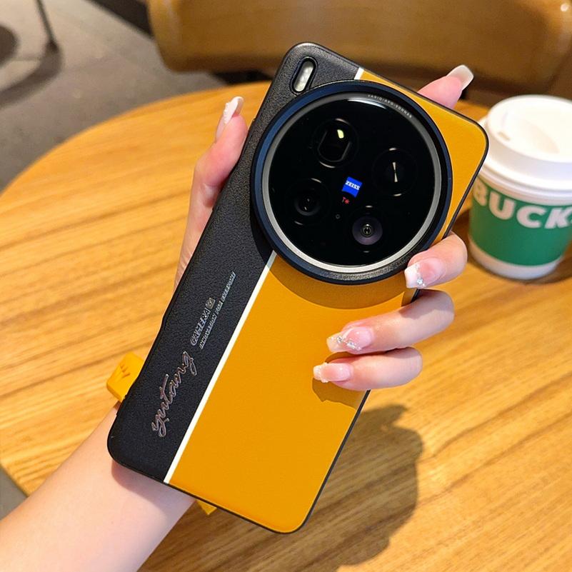 Ночная Молния Флуоресцентная Линия Двухпигментный Кожаный Чехол Для VIVO X200 Ultra X200s X200 Pro mini X100S Pro Защитная Крышка для Объектива