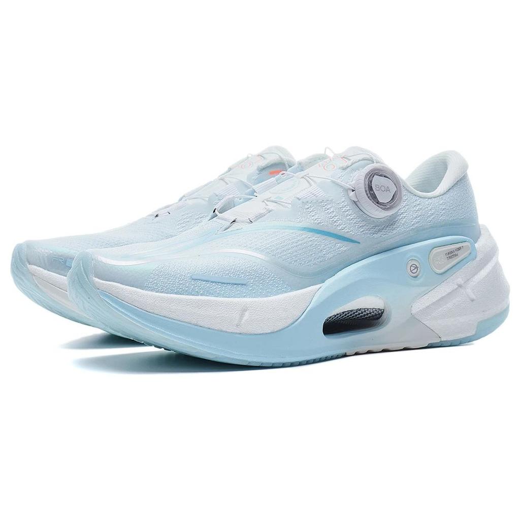 Lining Lijun 7 Pro V2 Comfortable Non-Slip Wear-Resistant Low-Top Running Shoes Women Running Shoes White Blue ARZT010-2