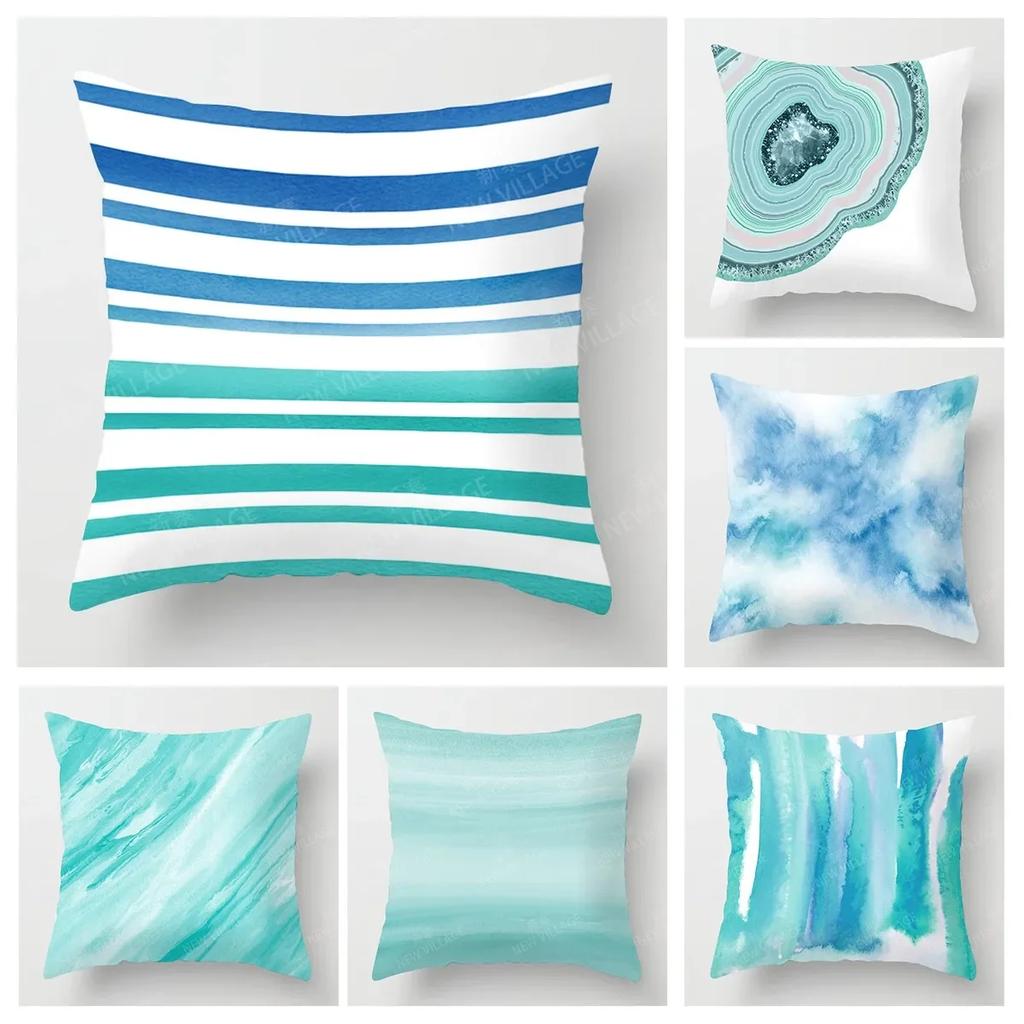 Modern Light Green Abstract Geometric Cushion Cover Home Decor Pillow Cover Sofa Throw Pillow Cover 45x45 40x40 50x50 60x60