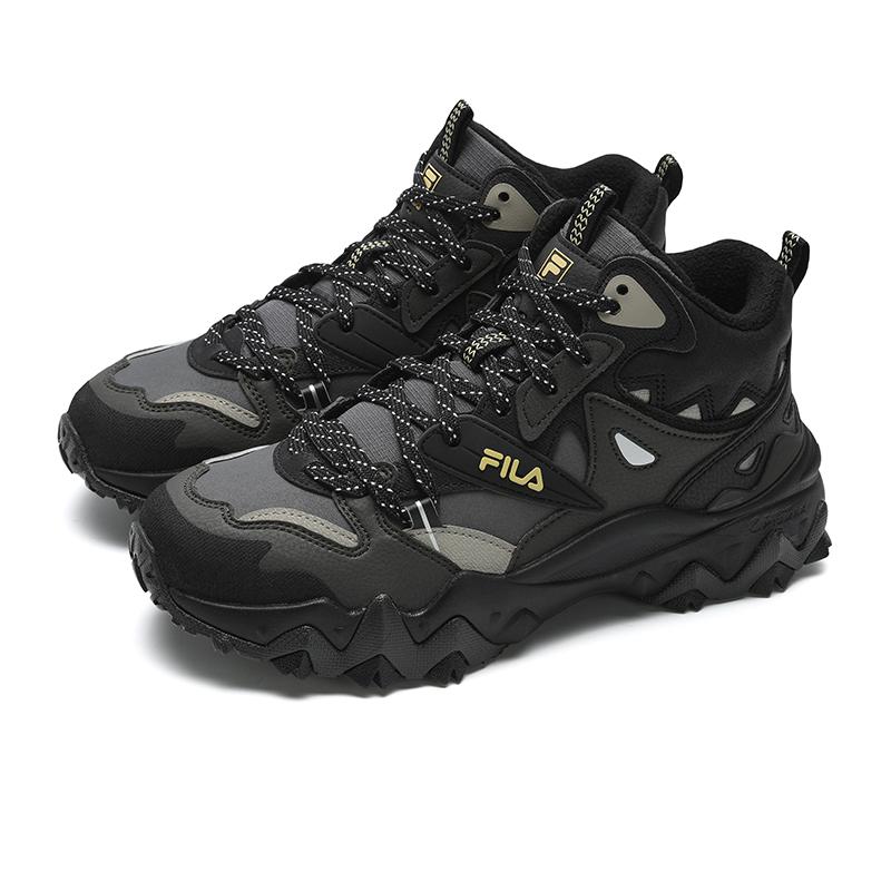 Fila Oakmont 2 Mid Удобные Универсальные Флисовые Повседневные Женские Кроссовки Черный Темно-зеленый F12W442111FBD