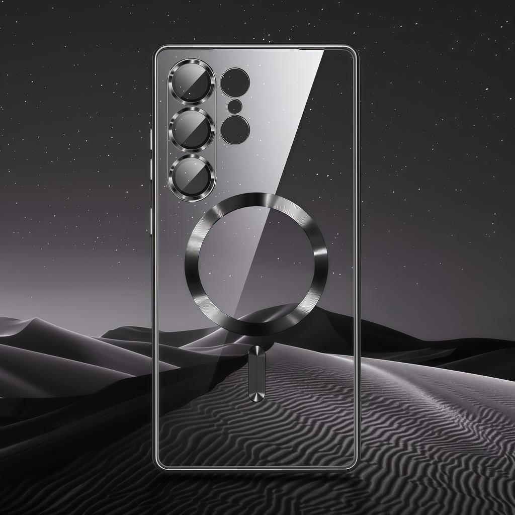 Защита камеры Прозрачный Роскошный Гальванический Чехол Мягкий ТПУ Защита от падений С Магнитным Чехлом для телефона Для Samsung Galaxy S25Ultra/S25FE