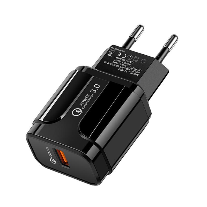 Быстрое зарядное устройство QC3.0 9В/2А и 5В/3А - Штепсель EU/US