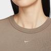 Nike Спортивная одежда Chill Knit Дышащая Универсальная Футболка с коротким рукавом Женские топы Норково-коричневый HJ0720233