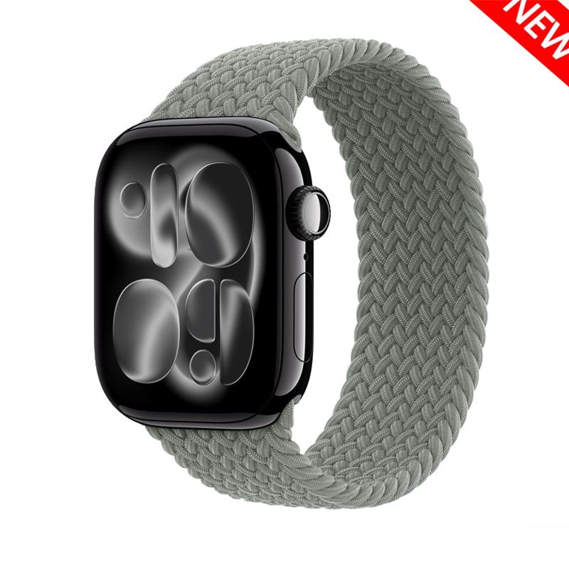 Ремешки Для Apple watch bands 44мм 45мм 40мм 41мм 49мм 46мм 42мм Плетеный Solo Loop Correa браслет iwatch Серии 11 10 9 7 8 SE 6