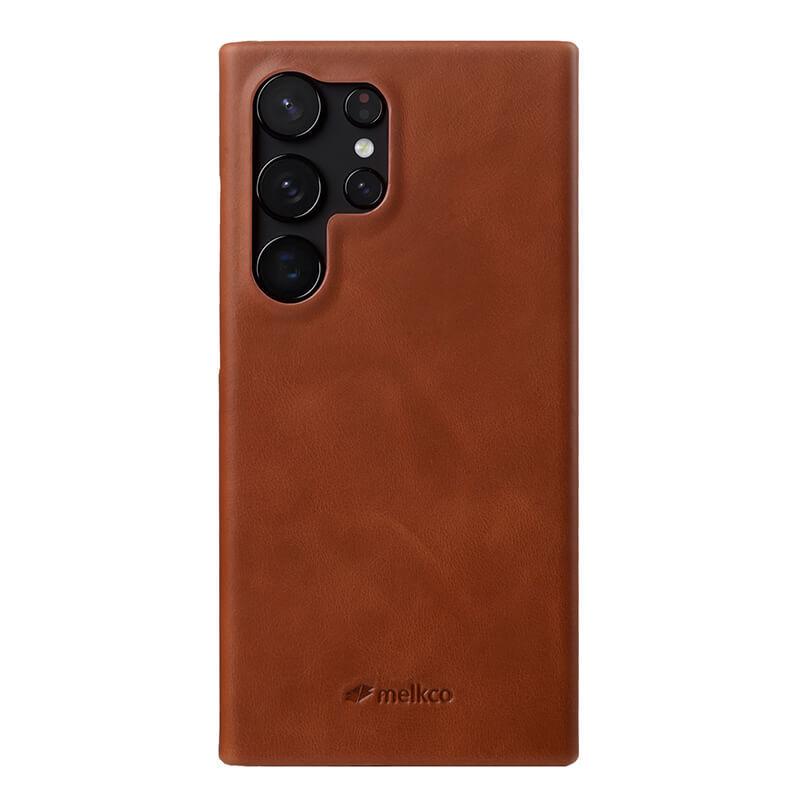 Melkco Подходит для чехла для мобильного телефона Samsung S25 Ultra S24 Верхний слой Натуральная коровья кожа S23 Ретро защитный чехол S22 Чехол