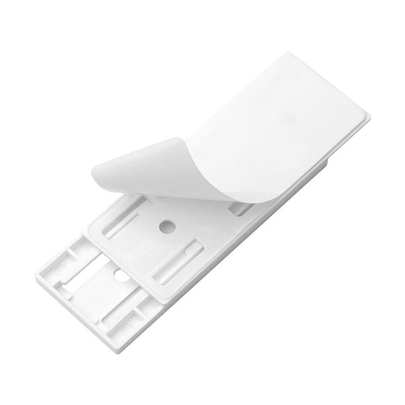 10pcs White Self Adhesive Power Strip Holder Desk Cable Organizer No Drilling Desktop Socket Fixer for Home Office