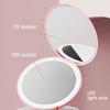 Round Fashion with USB Charge Led Light Cosmetics Tool 2X Magnifying Mirror Luminous Makeup Mirror