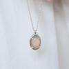 Eveningbell [silver925] Grey Chalcedony Necklace
