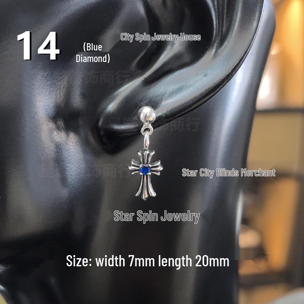 Новые висячие серьги G-Dragon с цветными бриллиантами для мужчин и женщин, белая медь, тайское серебро, серебряная игла s925