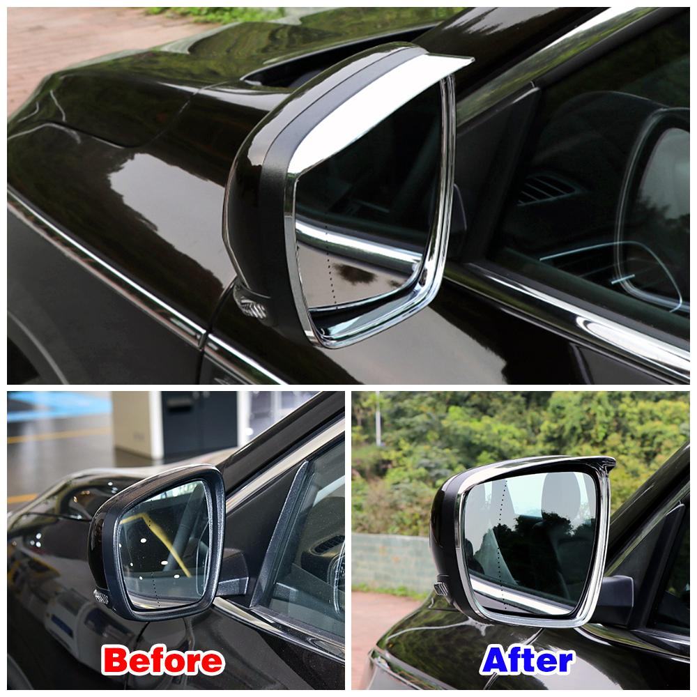 For Renault Koleos 2017- Car Exterior Part Styling Refit Rearview Side Mirror Rainproof Shell Cover Rain Visor Eyebrow