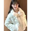 Korean Style Polka Dot Cotton Jacket with Winter Sweet and Thick Loose Short Coat