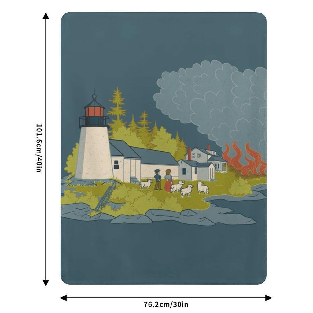 Плед 'Burnt Island Light' Современный дизайн Мягкий плед для декора дома