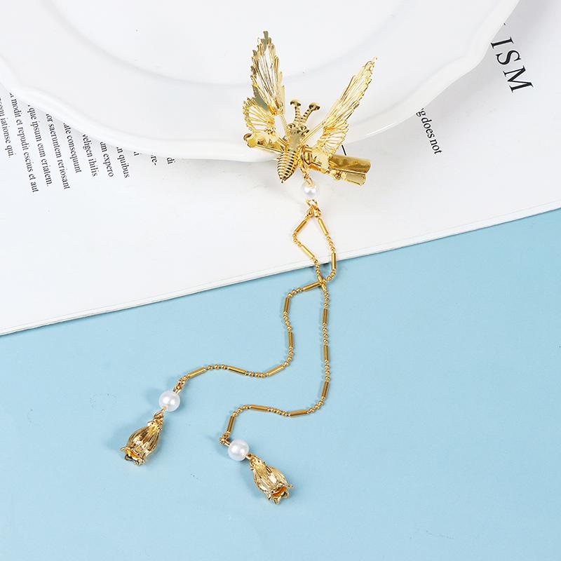 Butterfly Hairpin Hairdress Ancient Style Tassel Step Shaking Clip Duckbill Clip