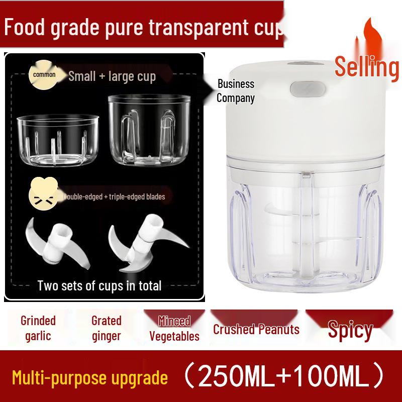 Compact Wireless Electric Garlic Chopper & Masher: Multi-functional Kitchen Tool for Mincing and Mashing Garlic