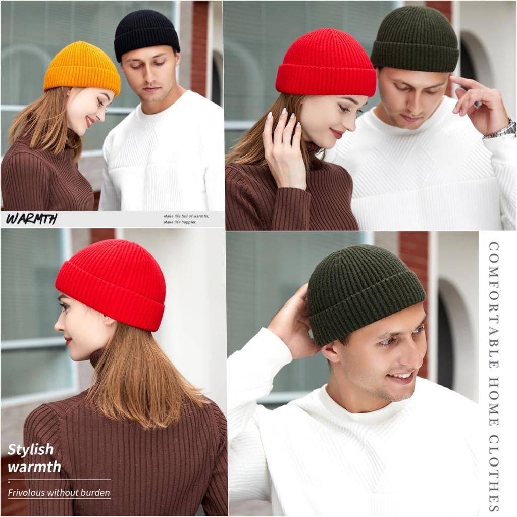 Weuiean Unisex Knit Beanie for Men and Windproof and Foldable KANZ-23 (Black) - Women,