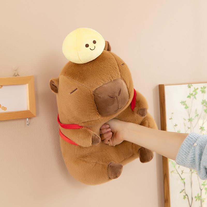 New Capibala Doll Table Tennis Backpack Capybara Doll Plush Toy Children's Birthday Gift